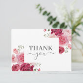 マゼンタピンクフローラサンキューカード サンキューカード (スタンド正面)