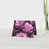 マゼンタピンクフローラサンキューカード サンキューカード (裏面)