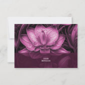 マゼンタピンクフローラフラットサンキューカード サンキューカード (裏面)