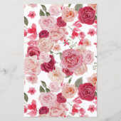 マゼンタピンクフローラ結婚のメニューカード (裏面)