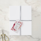 マゼンタピンクフローラ結婚の贈り物ラベル ギフトタグ (より糸付き)