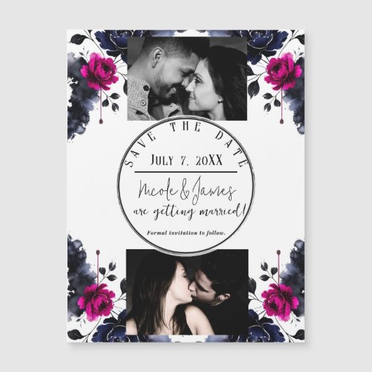 マゼンタピンクブルーインクフローラ水彩日救付 (正面)