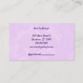 マゼンタピンクヘアスタイル爪、 ネイルシンプルビジネスカード 名刺 (裏面)