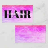 マゼンタピンクヘアスタイル爪、 ネイルシンプル 名刺 (正面/裏面)