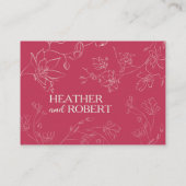 マゼンタピンクボホフローラボ結婚タニカル詳細 エンクロージャーカード (裏面)