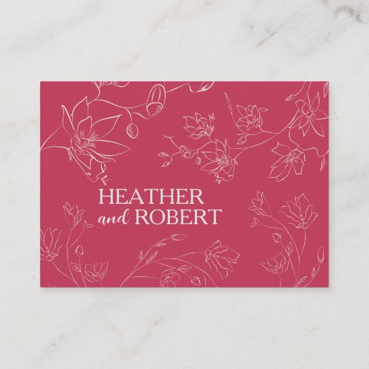 マゼンタピンクボホフローラボ結婚タニカル詳細 エンクロージャーカード (裏面)