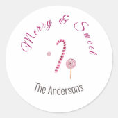 マゼンタピンクメリーと甘い甘い甘い甘い甘い甘い水の色 ラウンドシール (正面)