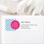 マゼンタピンクモノグラム（ライトブルーシェブロン付） ラベル (インサイチュ)