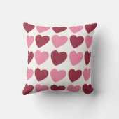 マゼンタピンクラブハートパターン クッション (裏面)