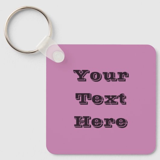 マゼンタピンク春シーズン無地のカラー キーホルダー (正面)