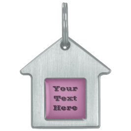 マゼンタピンク春シーズン無地のカラー ペットネームタグ