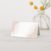 マゼンタピンク色の花は離れ緑 プレイスカード (裏面)