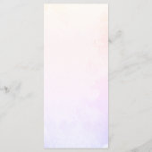 マゼンタピンク色の葉フローラのメ結婚ニュー メニュー (裏面)