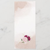 マゼンタピンク葉の花は結婚緑 メニュー (裏面)