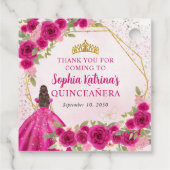 マゼンタピンク金ゴールドフローラプリンセスティアラ フェイバータグ (裏面)