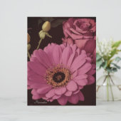 マゼンタピンク鮮やかローズフラワースクレーブック紙 (スタンド正面)