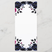 マゼンタピンク&ブルーインクフローラ水彩メニュー メニュー (裏面)