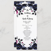 マゼンタピンク&ブルーインクフローラ水彩画 プログラム (正面/裏面)