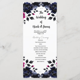 マゼンタピンク&ブルーインクフローラ水彩画 プログラム