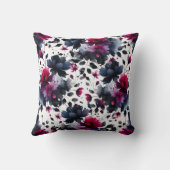 マゼンタピンク&ブルーインクフローラ水色 クッション (裏面)