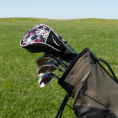 マゼンタピンク&ブルーインクフローラ水色 ゴルフヘッドカバー (インサイチュ)