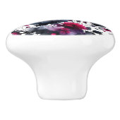 マゼンタピンク&ブルーインクフローラ水色 セラミックノブ (側面)