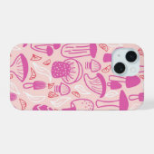 マゼンタピンク iPhone 15ケース (裏面横)