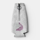 マゼンタピーコックパーソナライズされたボトルクール ボトルクーラー (裏面)