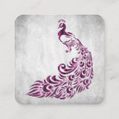 マゼンタピーコ結婚ックとブライダルサービス スクエア名刺 (裏面)