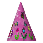 マゼンタフェアリーアンドユニコーン誕生日ハット パーティーハット (右)