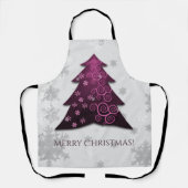 マゼンタフェスティバルクリスマスツリーエプロン エプロン (正面)