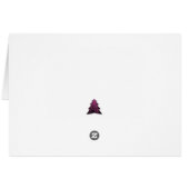 マゼンタフェスティバルクリスマスツリーグリーティングカード (裏面横)