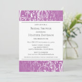 マゼンタフエレガントライブライダルシャワー招待状 招待状 (スタンド正面)