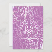 マゼンタフエレガントライブライダルシャワー招待状 招待状 (裏面)