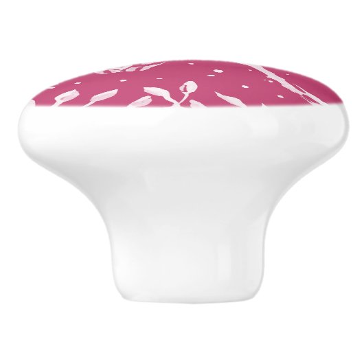 マゼンタフクロウinツリームーンフォレストウッドランド自然 セラミックノブ (側面)