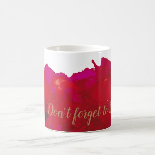 マゼンタフラワーマグ コーヒーマグカップ (中央)