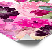 マゼンタフローラキンセアニェラウェルカムサイン ポスター (コーナー)