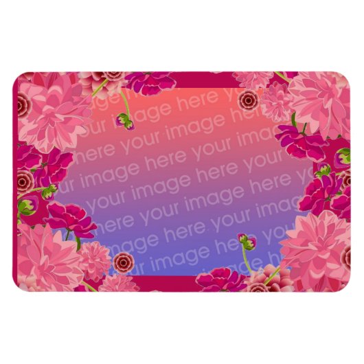 マゼンタフローラ写真 マグネット (横)