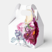 マゼンタフローラ結婚シャンパン フェイバーボックス (裏面サイド)