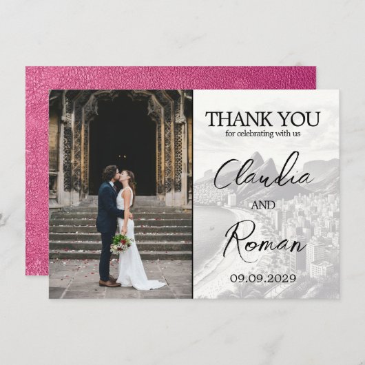 マゼンタブラジル旅券 サンキューカード (正面/裏面)