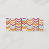 マゼンタブルーオレンジ金ゴールドチェックVパターン スキニー名刺 (裏面)