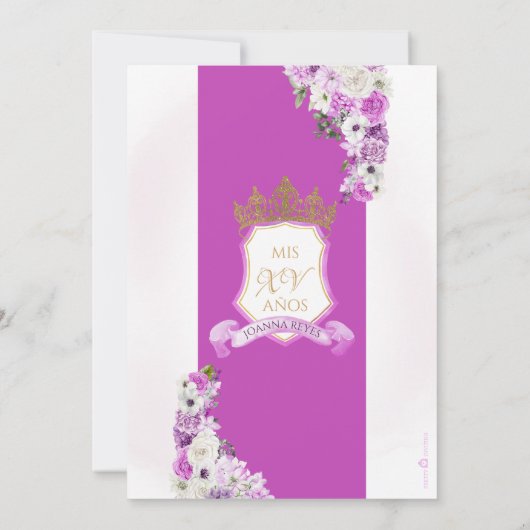 マゼンタプリンセスキャッスル王室のキンセアニェラ 招待状 (裏面)