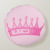 マゼンタプリンセスクラウンの背景(ピンク) ラウンドクッション (裏面)