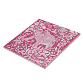 マゼンタベア動物自然ウッドランドフローラ タイル (側面)