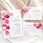 マゼンタホットピンク結婚の詳細エンクロージャカード エンクロージャーカード