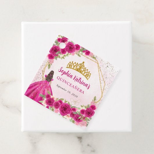 マゼンタホットピンク金ゴールドフローラプリンセスありがとう フェイバータグ (インサイチュ)