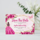 マゼンタホットピンク金ゴールドフローラプリンセスキンセアニラ セーブザデート (スタンド正面)