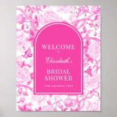 マゼンタホワイトチャイノエリーブライダルシャワーへようこそ ポスター (正面)