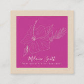 マゼンタボタニカルヒビスカス熱帯植物園 スクエア名刺 (正面)