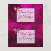 マゼンタボーズベビーシャワーラッフルチケット チラシ (裏面)